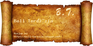 Bell Terézia névjegykártya
